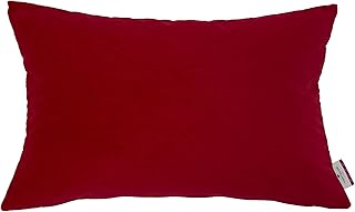 Tom Tailor 562547 Velvet Linen Pad Enveloppe de Coussin Coton/Polyester Rouge