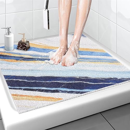 Miniatura 62 de Tapete de Ducha Tapete de Bañera Antideslizante - 32x32 Pulgadas, Tapete de Baño Suave y Cómodo con Orificios de Drenaje, Tapete de Baño de Masaje