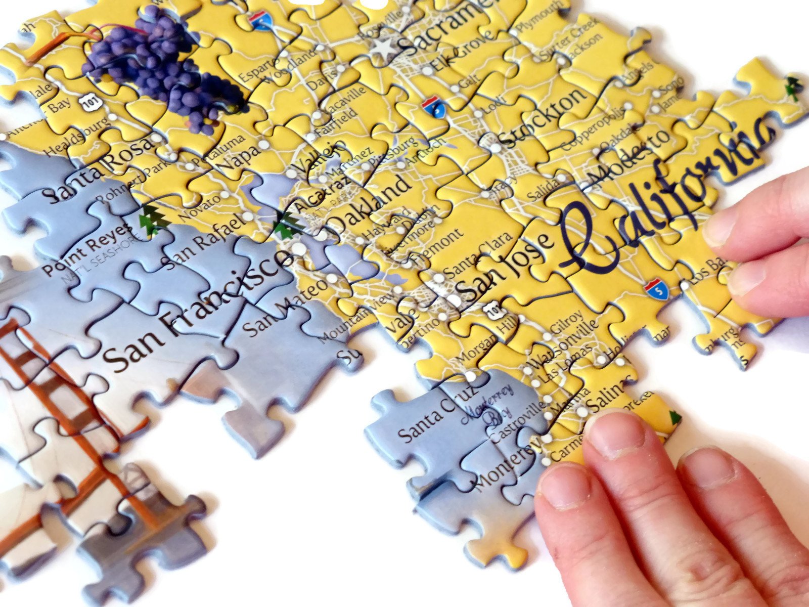 Hennessy Puzzles California Map Jigsaw Puzzle 1000 Piece Map of The