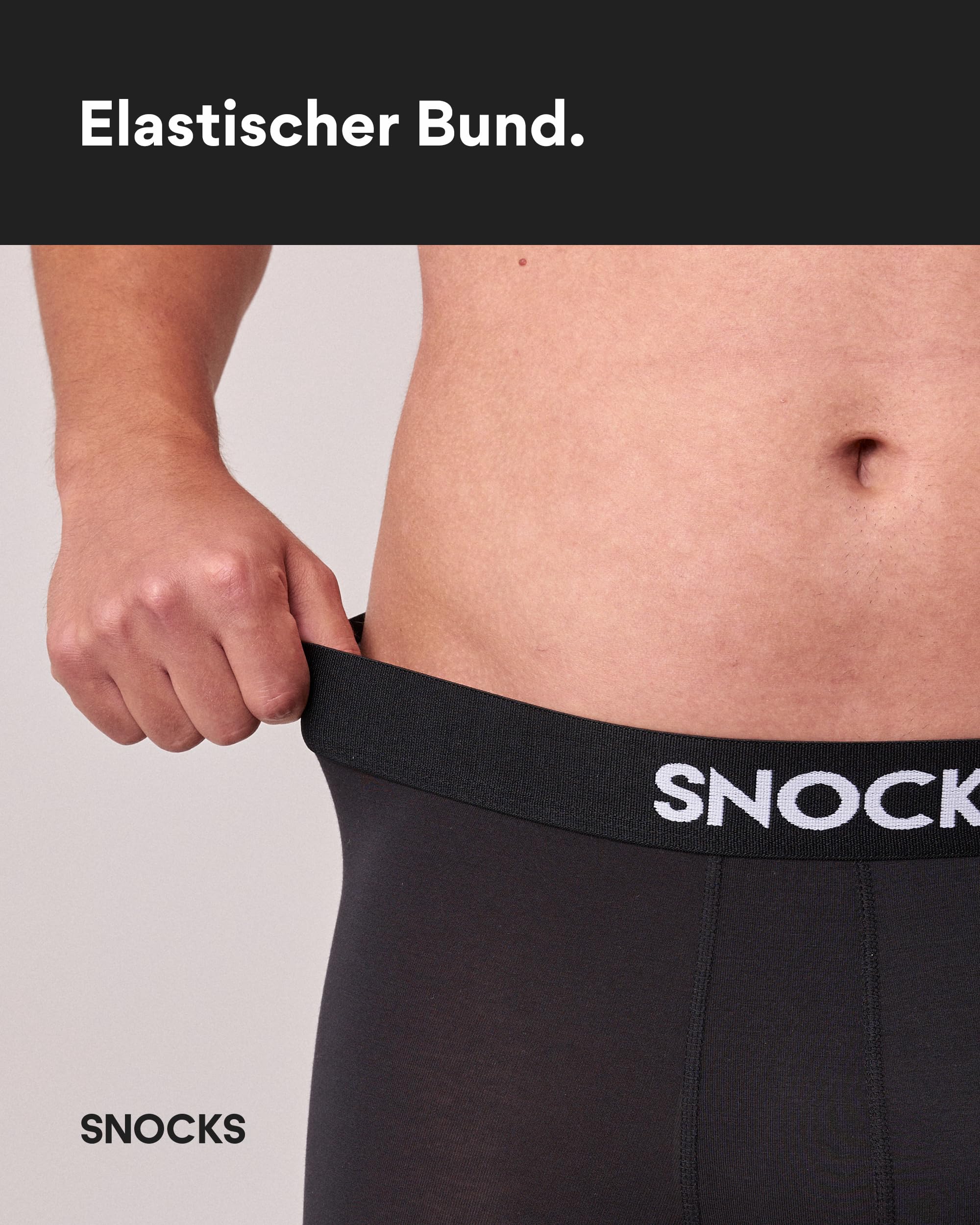Snocks Premium Boxershorts Herren aus weichem Lenzing Modal (3er Pack) - Ultraleichte und Atmungsaktive Boxershorts - Unterwäsche Männer ohne Kratzenden Etiketten - Gr. S-XL