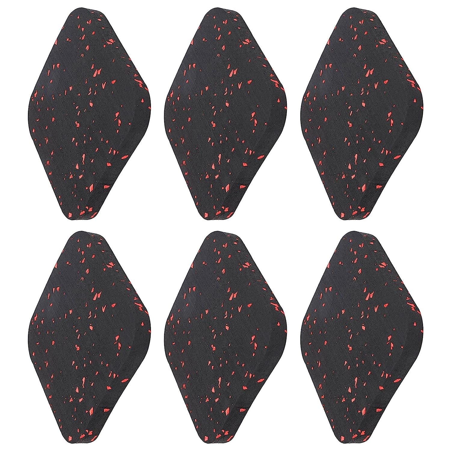 Ubersweet® Rubber Ground Mat, Wear‑Resistant Treadmill Mat Sound Insulation for Exercise for Sportsman(Black red)-image-45