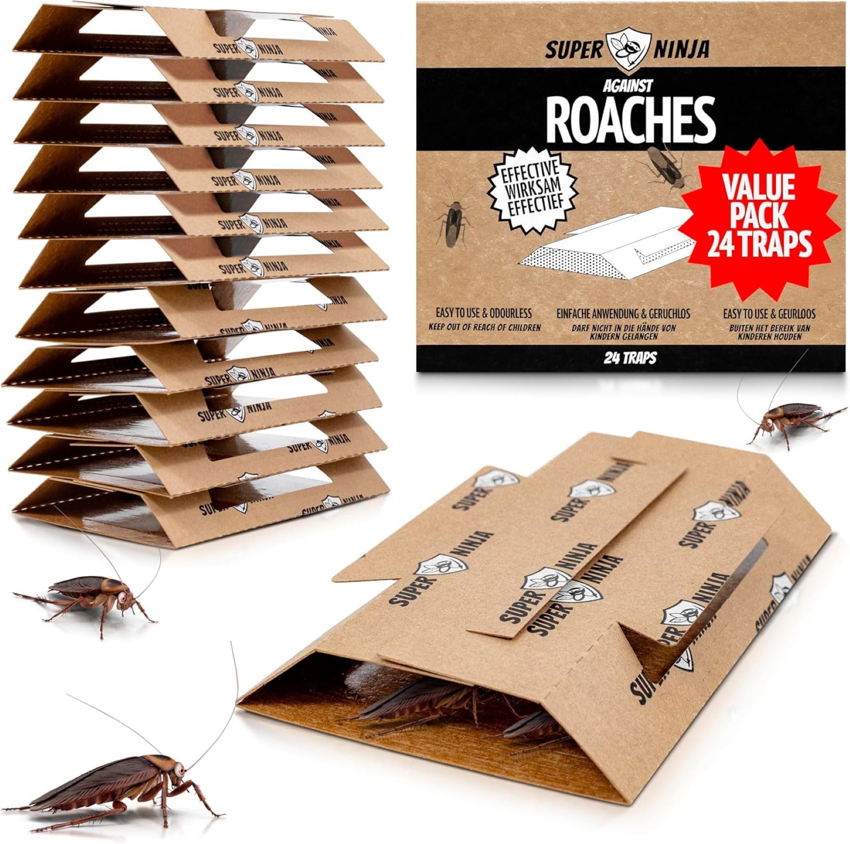 ヒトピッチャンページ Amazon.com : Super Ninja Roach Traps Indoor – 24 Pack, Roach