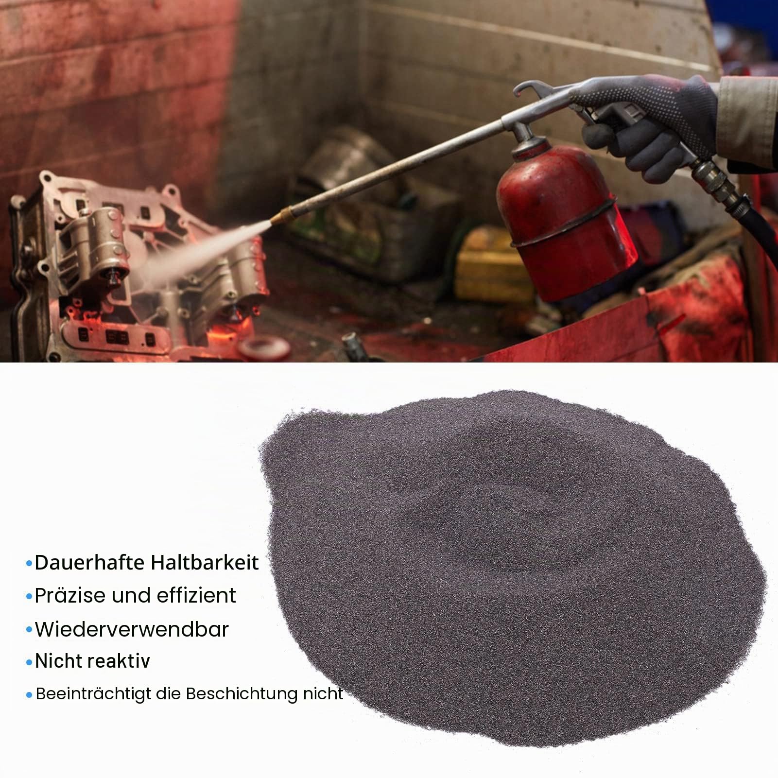 1 Kg Braunes Aluminiumoxid-Strahlmittel, Aluminiumoxid Strahlpulver Sand, Sandstrahlsand, Wiederverwendbar, Prägnantes Strahlpulver Zum Polieren, Schleifen, Strahlkabinen-Sandstrahlen (Körnung 220)