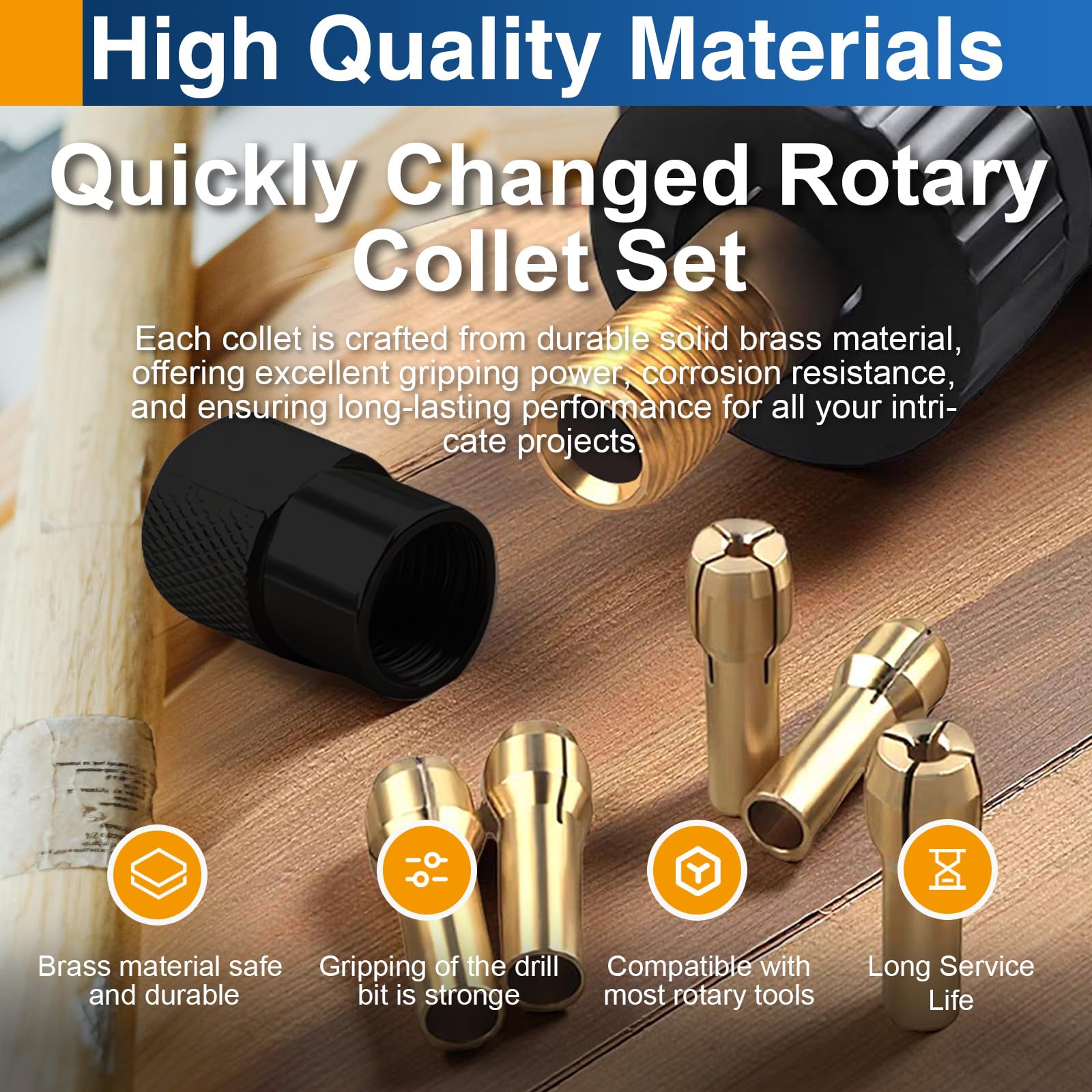 Dremel Collet Set - 2 Sets Rotary Tool Collets -5