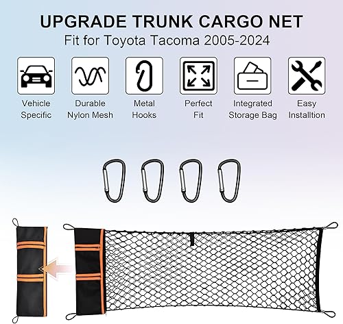 Miniatura 17 de Red de carga para maletero estilo sobre compatible con Toyota RAV4 2015 2016 2017 2018, red de carga altamente elástica para accesorios SUV RAV4