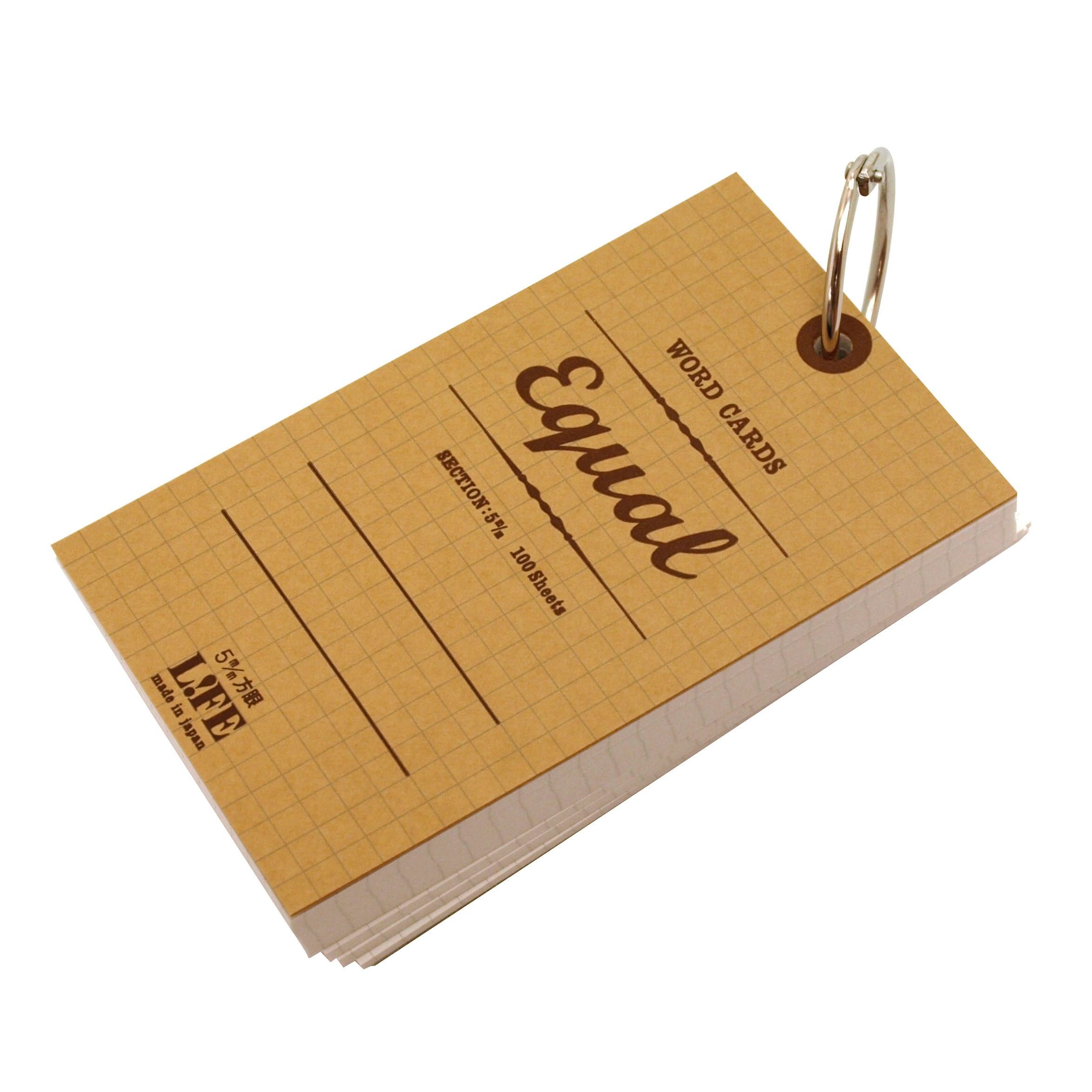 Amazon | ライフ イコール 単語カード 5×3サイズ 方眼【クリチャ