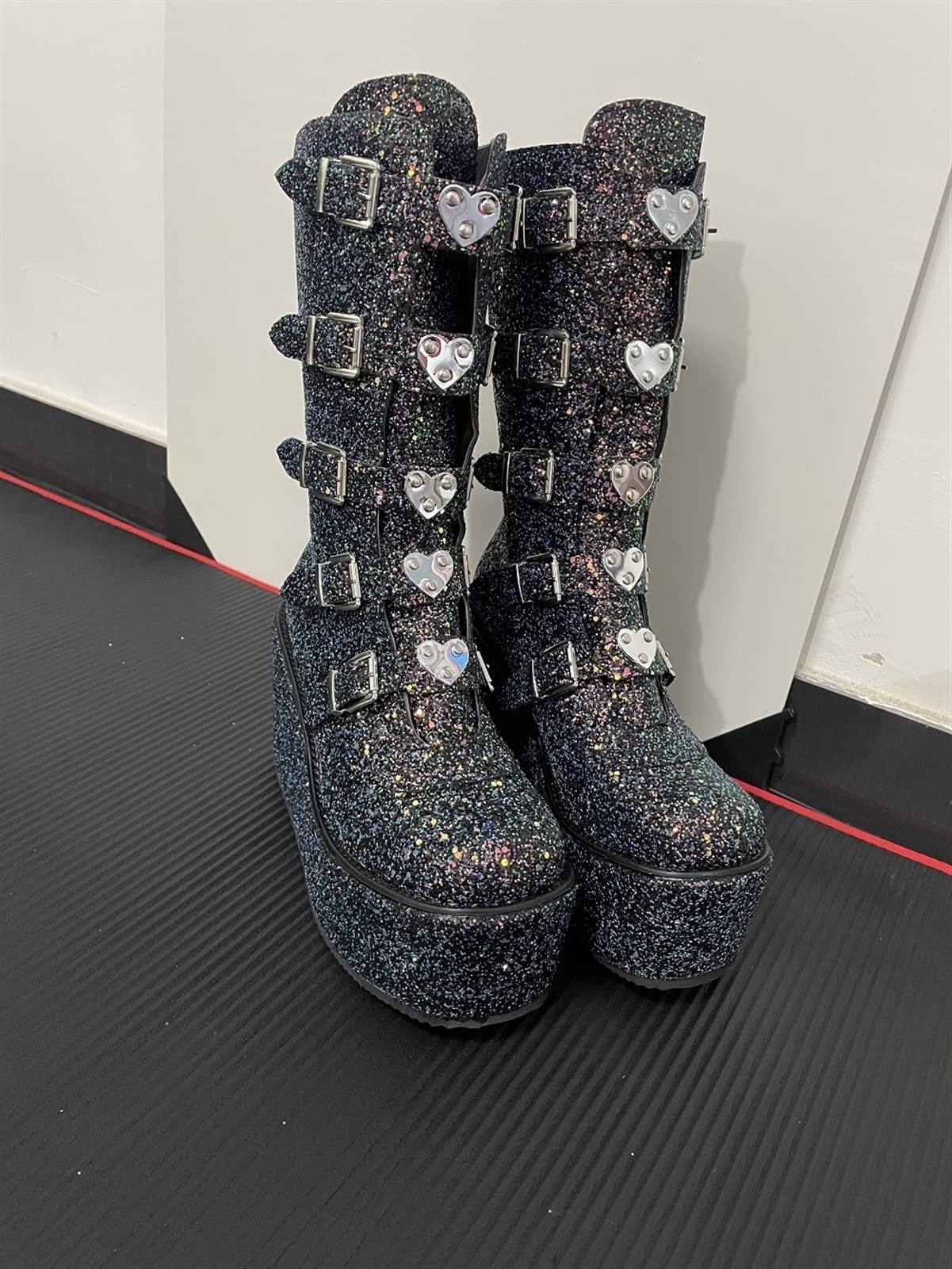 Amazon.com: YDYCG Winter Big Size 43 Black Gothic Style Cool