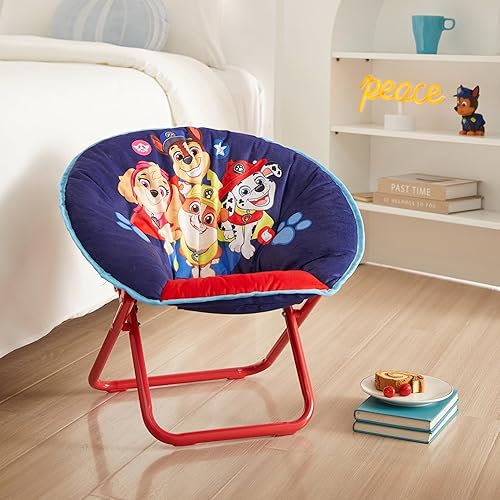 Miniatura 2 de Paw Patrol - Silla plegable de 19 pulgadas para niños, a partir de 3 años, portátil y ligera, asiento acolchado acogedor para sala de juegos,