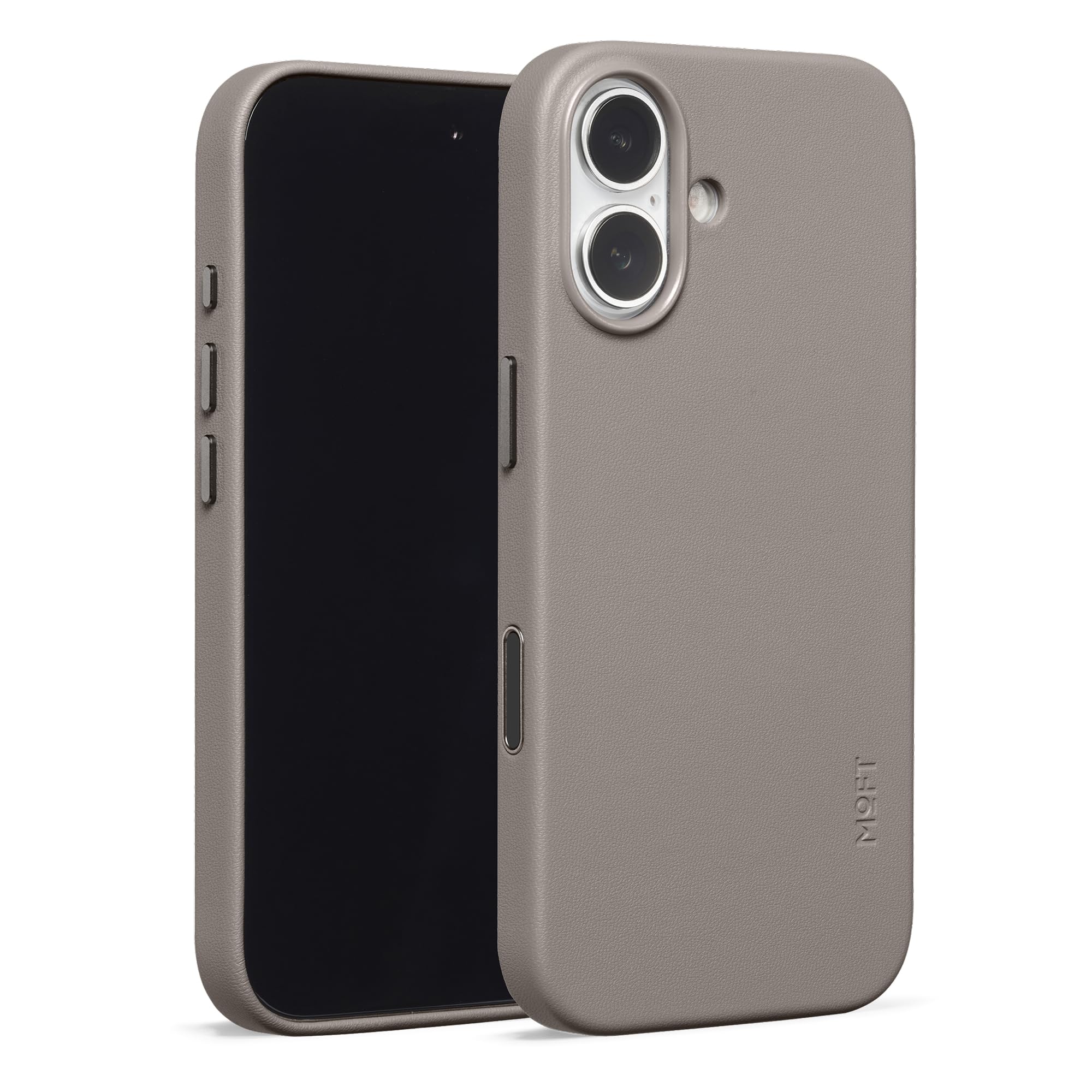 MOFT für iPhone 17 Hülle, MOVAS Vegane Ledertasche Magnetische Hülle, Weicher Anschlag, Farberhaltung, Fleckenresistent, Leicht zu Reinigen, Taupe