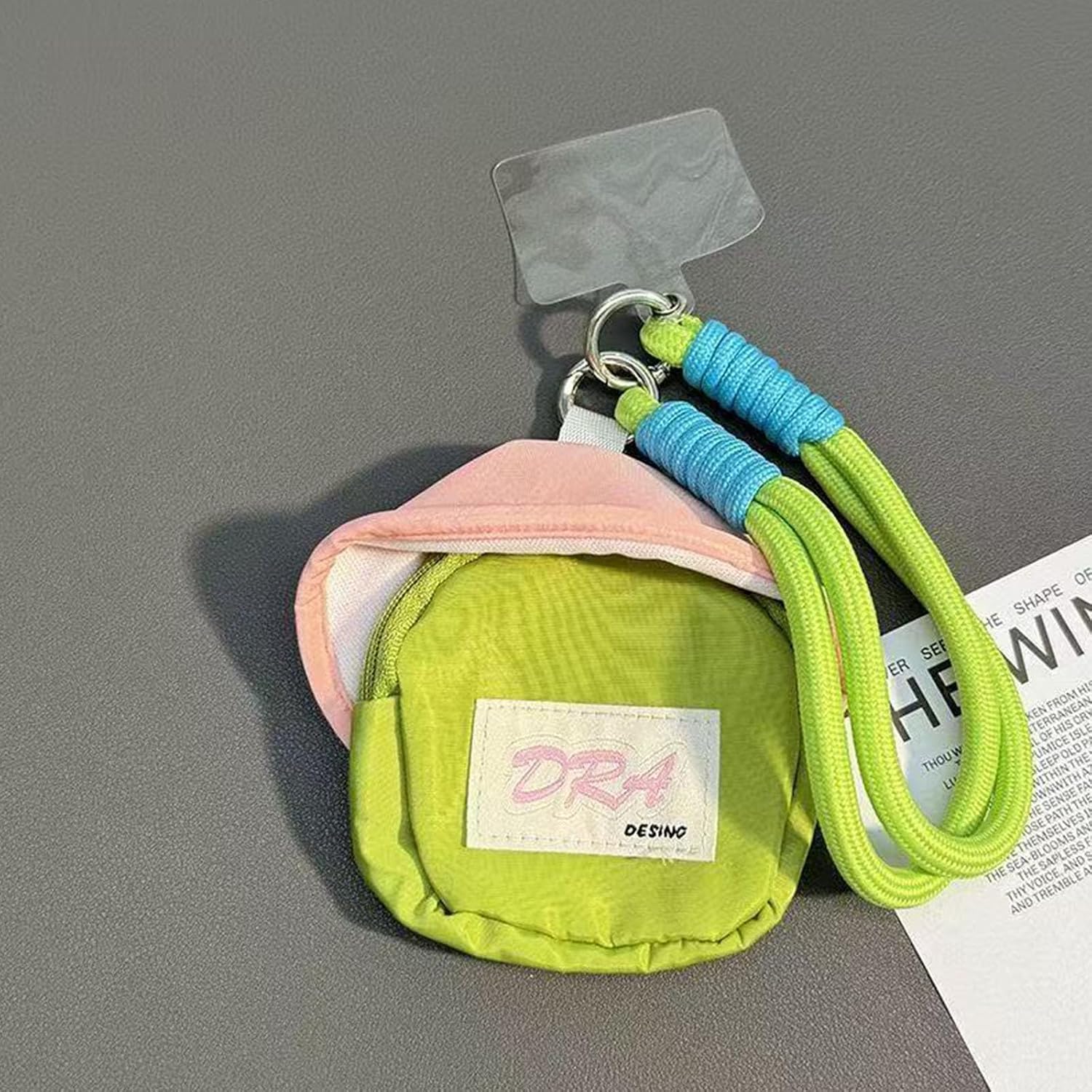 Fashionable Dopamines Travel Nylon Coin Holder Multipurpose Colorful Miniature Backpack Purse Accessories Organiser Practical image 3