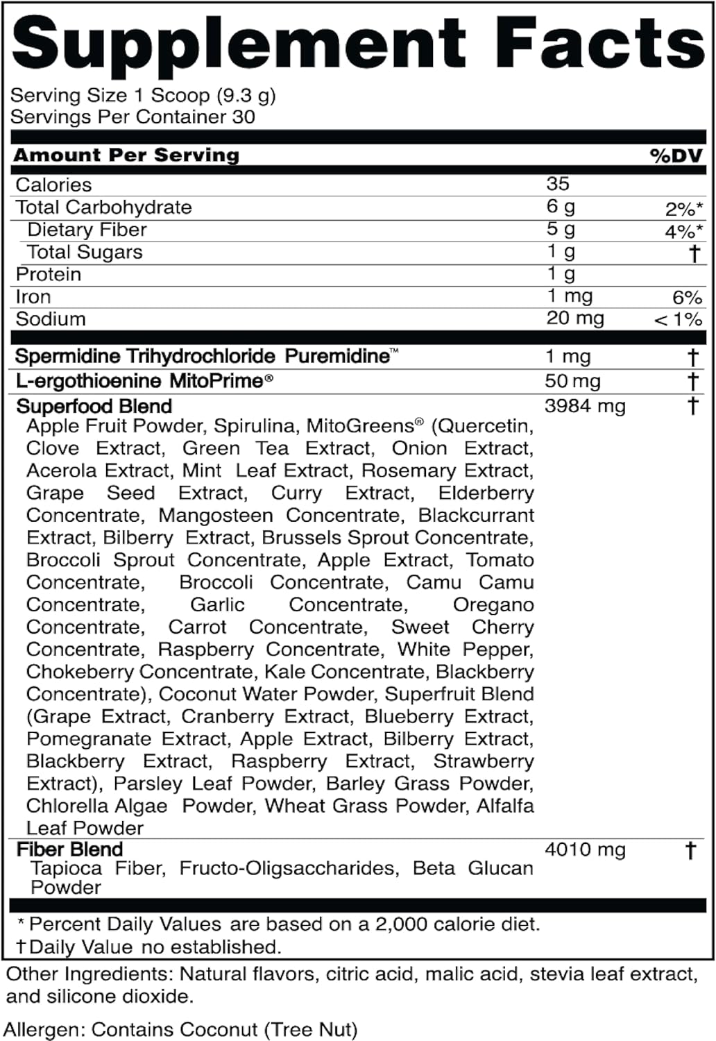 Advanced Bionutritionals Pep Tonic Powdered Superfood Formula 50 Fruits, Vegetables, Herbs, and Superfoods - Vegan, Vegetarian - 9.84 OZ - 279 g