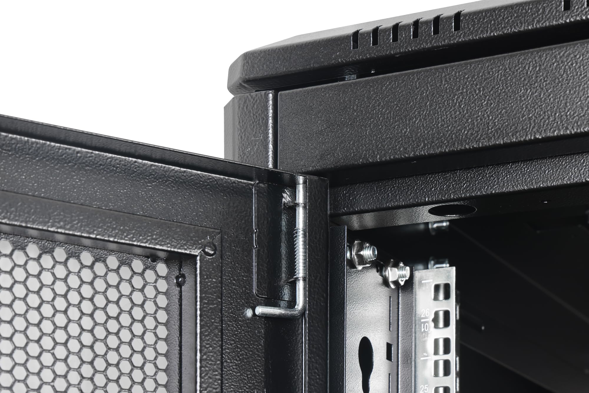 DIGITUS Szafa serwerowa – 19 cali 26 U – 60 x 100 cm – seria Unique Server-N – nośność 1200 kg – głębokość użytkowa 943 mm – perforowane drzwi stalowe – czarna