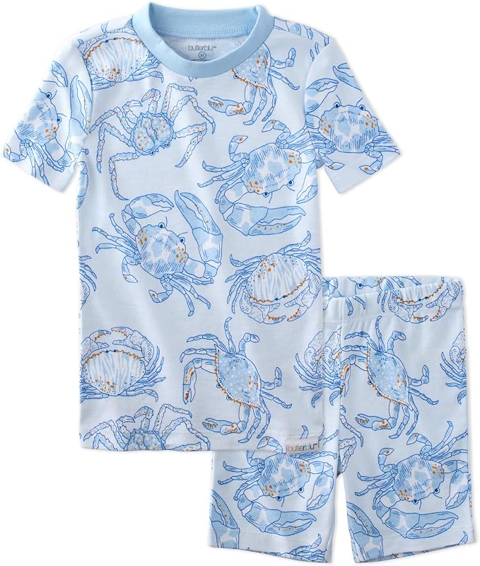 Shade Snug-fit 2-Piece Short Sleeve PJs 100% Organic Cotton