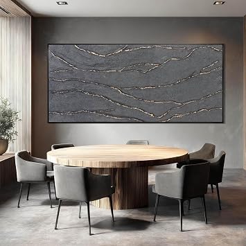 XIANSHOU Contemporary Hand Painted Wall Art Line Wall Decor Abstract Canvas Painting 32x70 Large Canvas Artwork for Living Room Kitchen Bedroom
