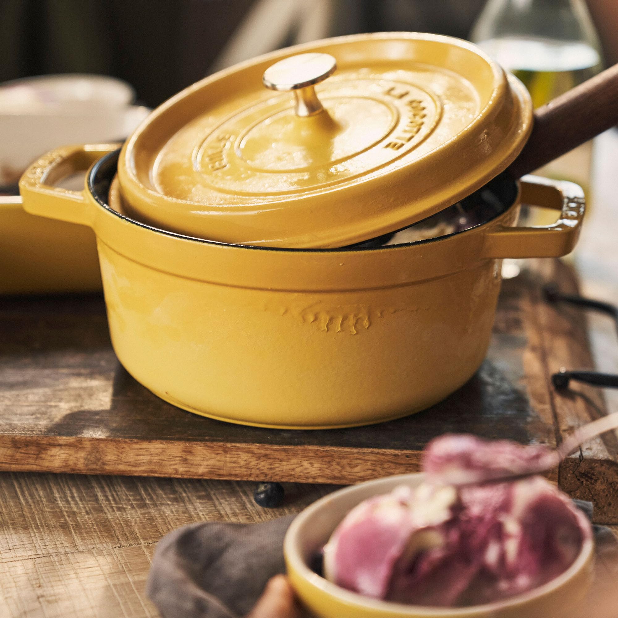 Amazon.com: Staub Cast Iron Round Cocotte, Dutch Oven, 5.5-quart