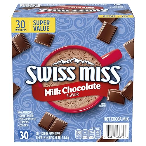 Swiss Miss Mezcla de cacao caliente con sabor a chocolate con leche, 41.4 onzas (paquete de 8)