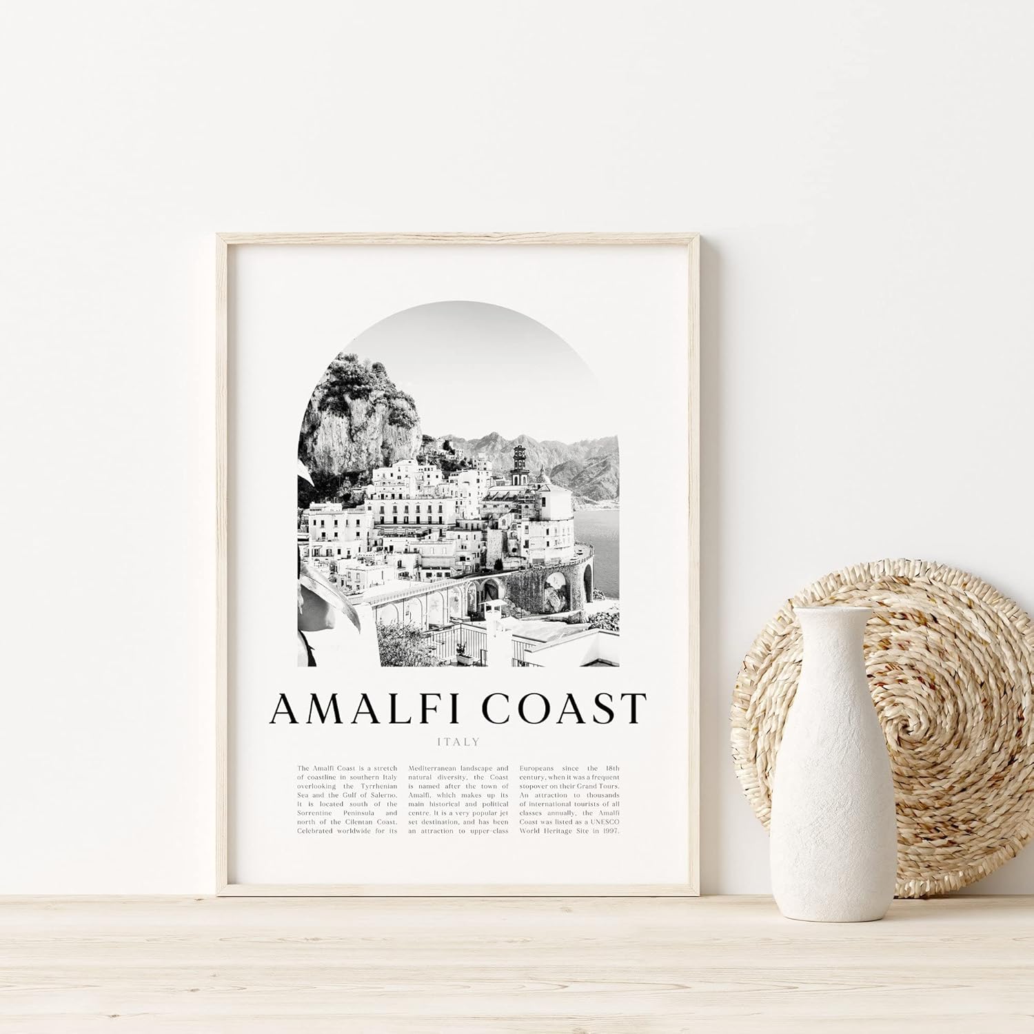 Amalfi Coast Wall Art, Amalfi Coast Poster Decor, Amalfi
