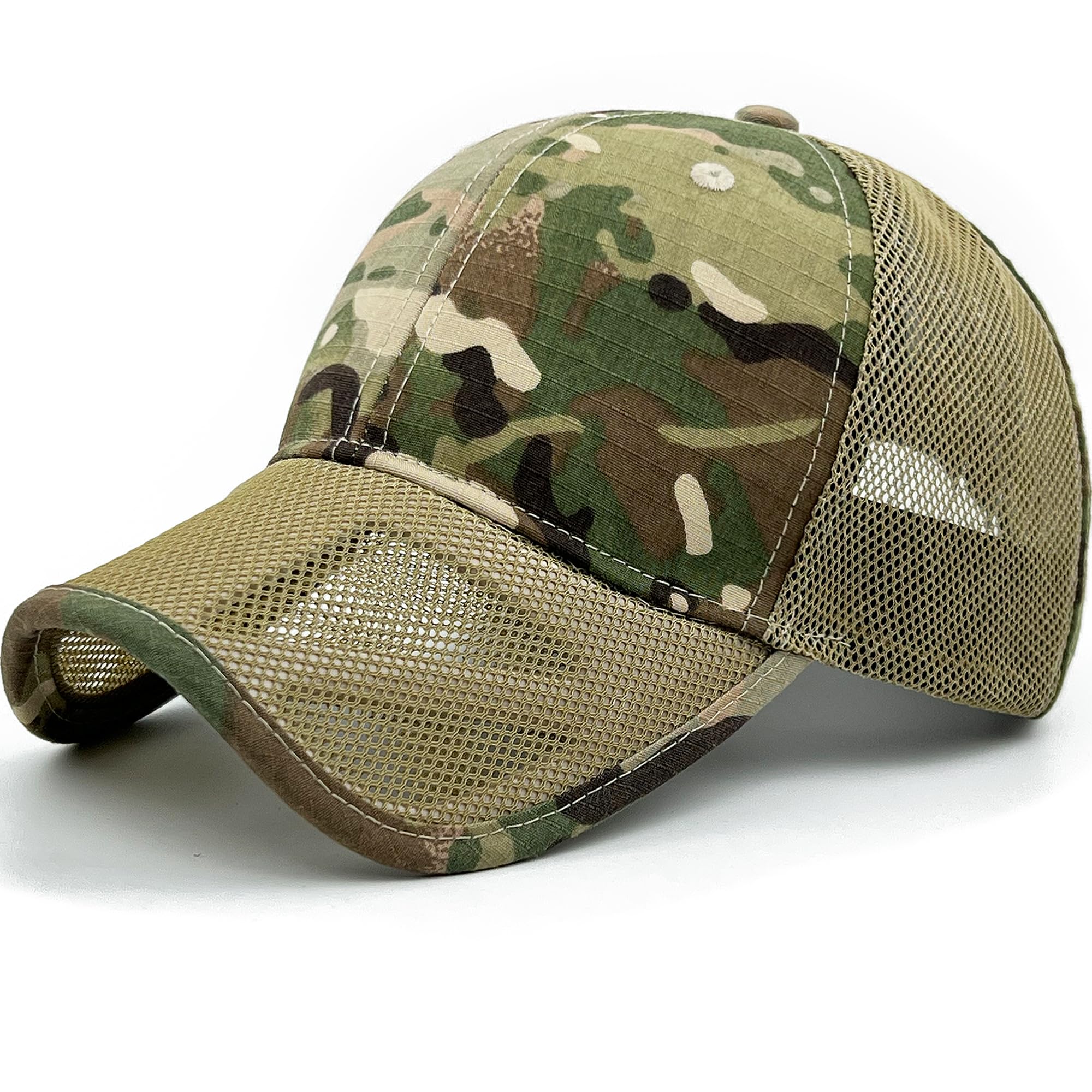 Oversize XXL Mens Tactical Camo Baseball Caps Breathable Mesh Womens Patriotic Operator Camouflage Ball Hats