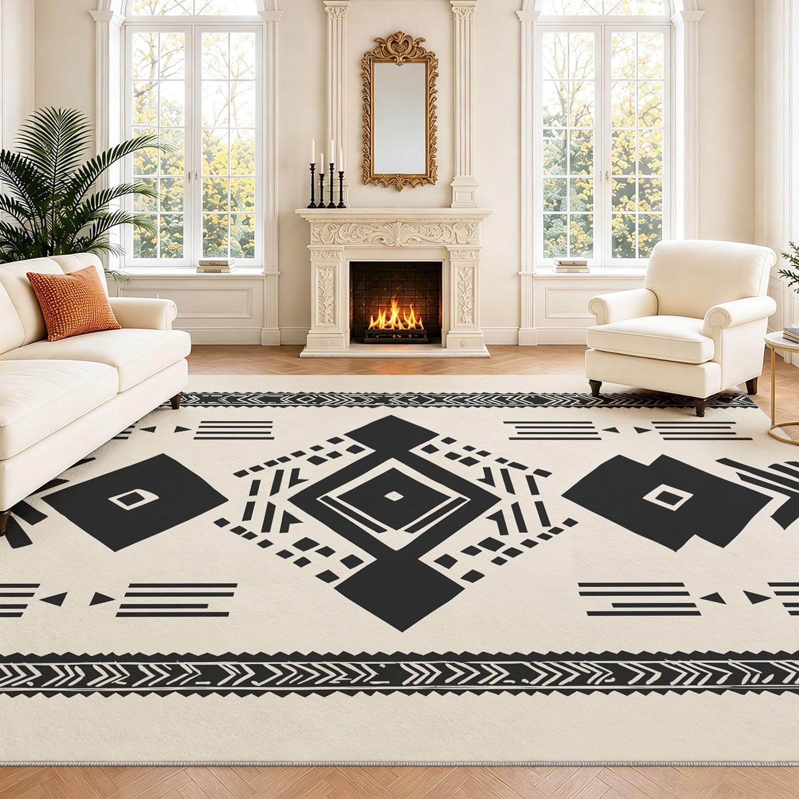 Douce Futuriste Néon Motif Décoration Tapis Salon Chambre 240 x 300 cm