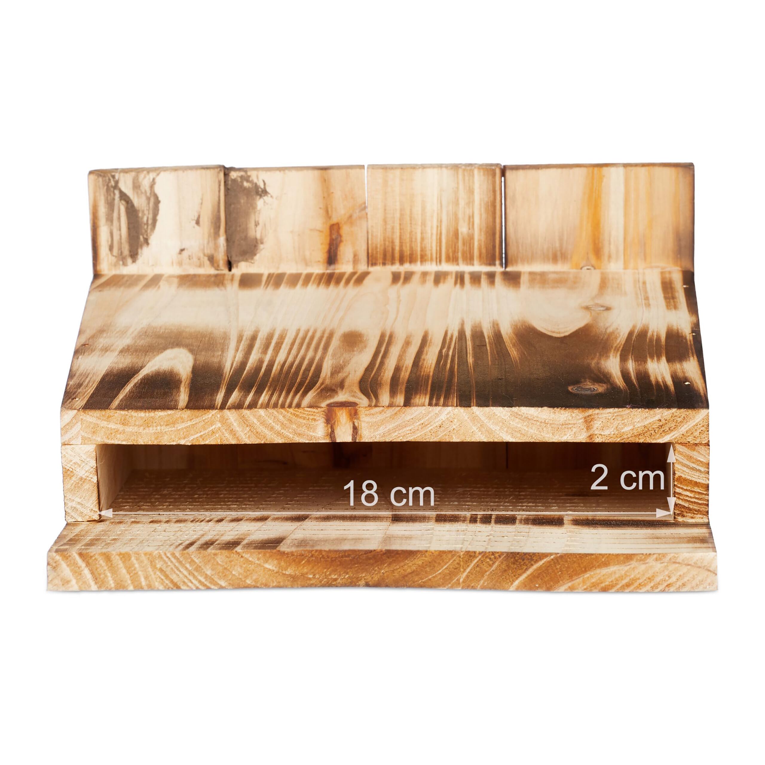 Relaxdays Caja para murciélagos, 2 refugios, Abeto Flameado, Hotel Natural, 34 x 22.5 x 12.5 cm