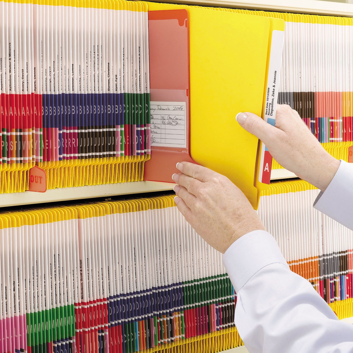 Smead Colored Folders Shelf-Master® Reinforced Tab Letter - Yellow De plástico Amarillo - Carpeta (De plástico, Amarillo, Letter, 311 mm, 241 mm, 100 pieza(s))