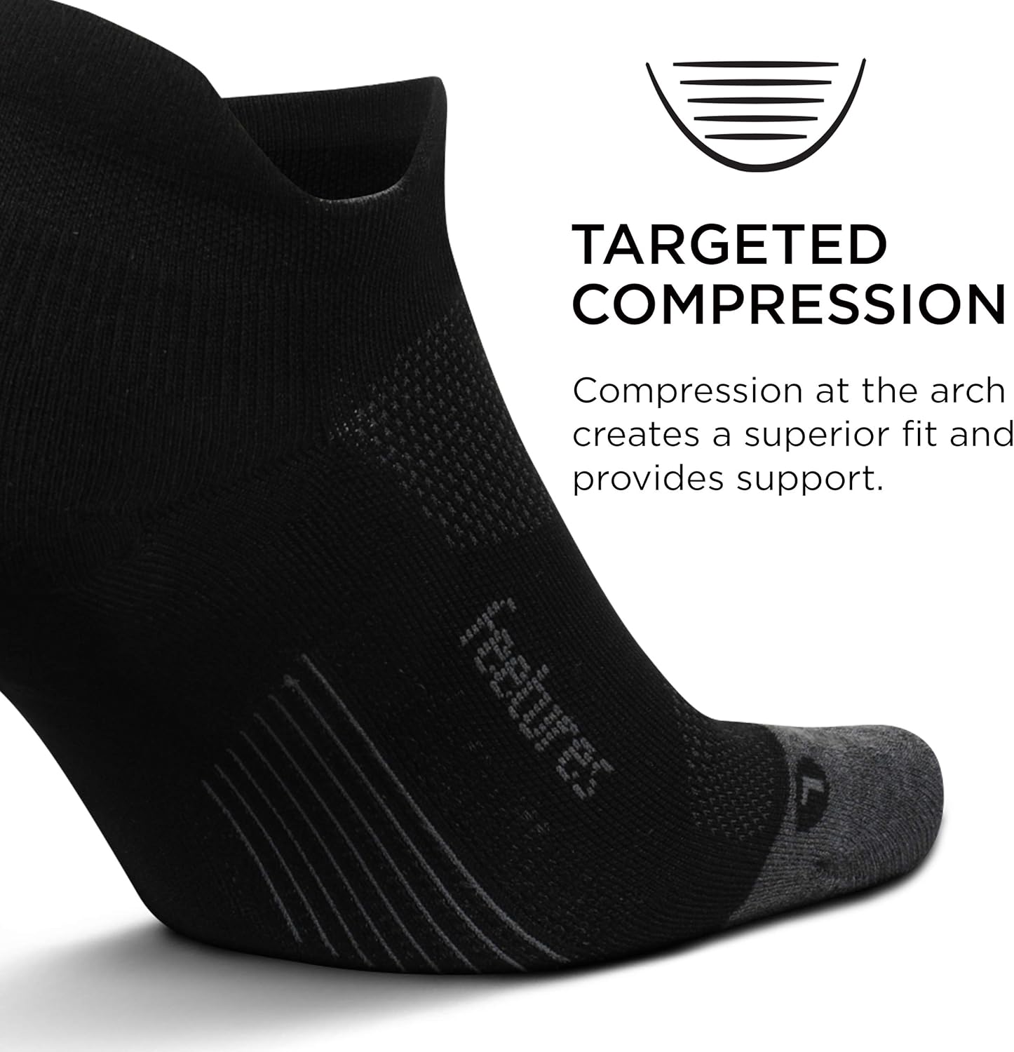 Feetures Elite Max Cushion No Show Tab Block- Running Socks for Men & Women, Athletic Compression Socks, Moisture Wicking at  Men’s Clothing store