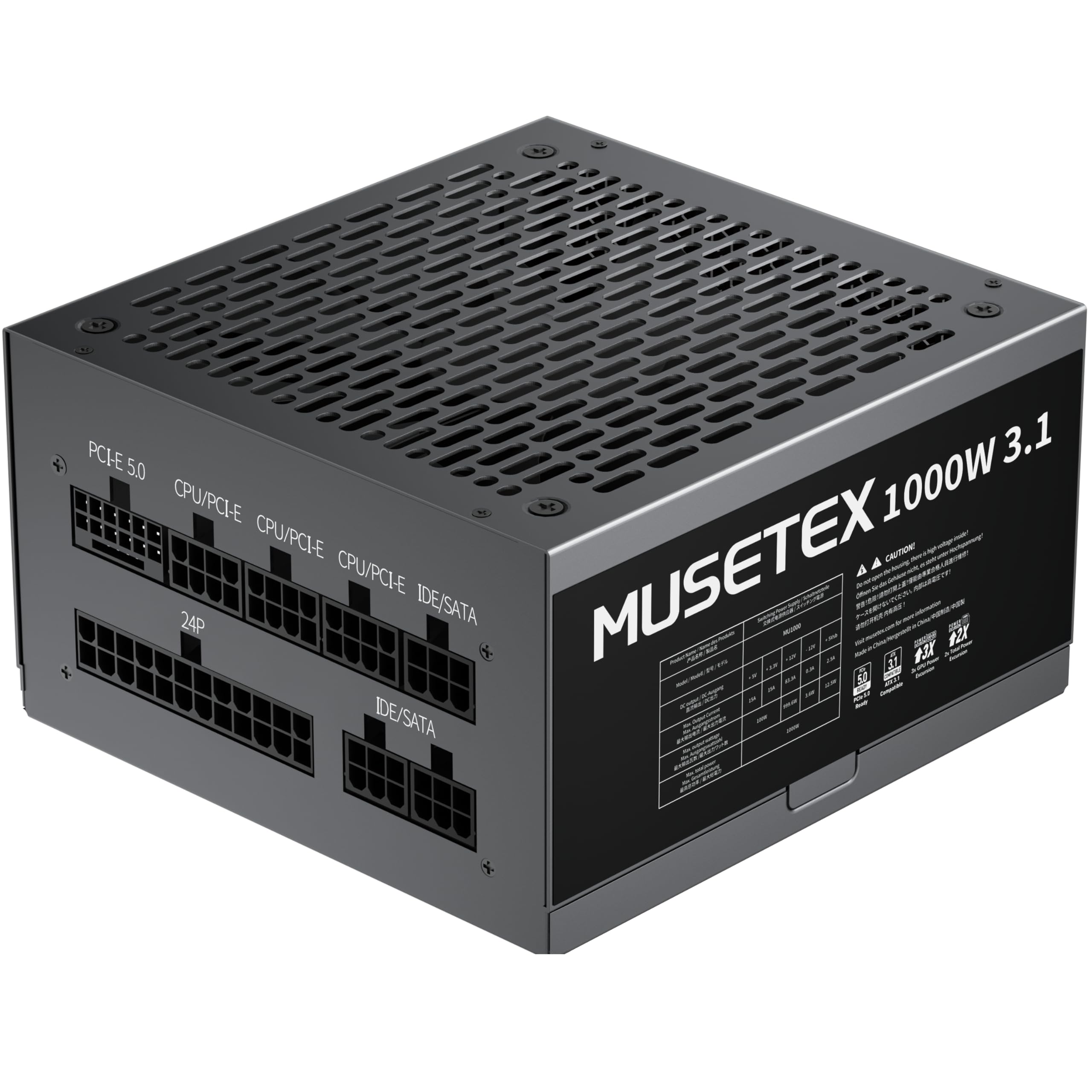 Amazon.com: MUSETEX PC Power Supply 1000W, Full Modular ATX Power