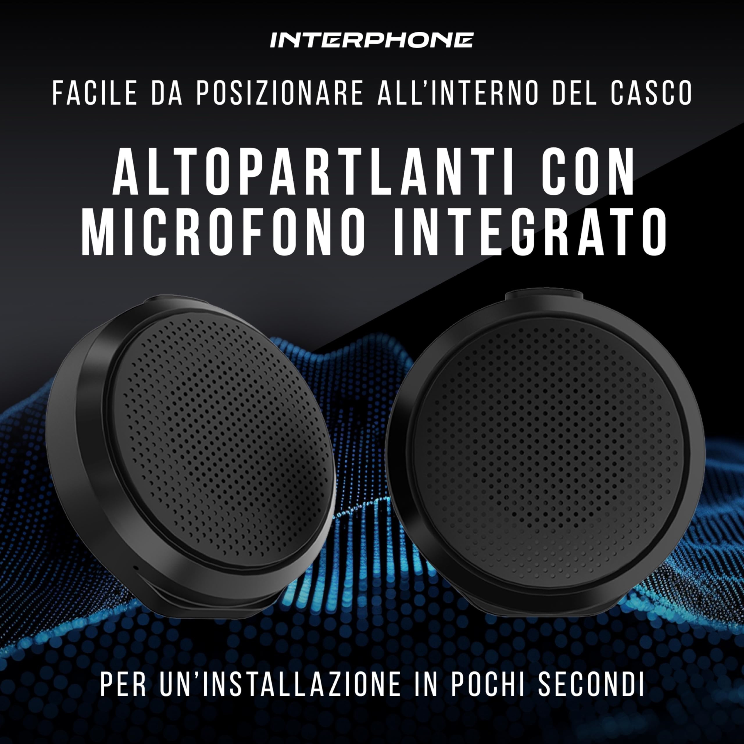 INTERPHONE ZERO - Auricolari True Wireless da casco, ideali per moto scooter e sport invernali, Bluetooth 5.3, microfono integrato senza fili, con telecomando da manubrio, autonomia fino a 6.5h
