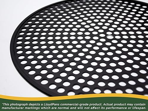 Miniatura 5 de LloydPans Lloyd Pans 12 pulgadas, PSTK pre-sazonado, perforado Made in the U Pizza Quik Disk, gris oscuro