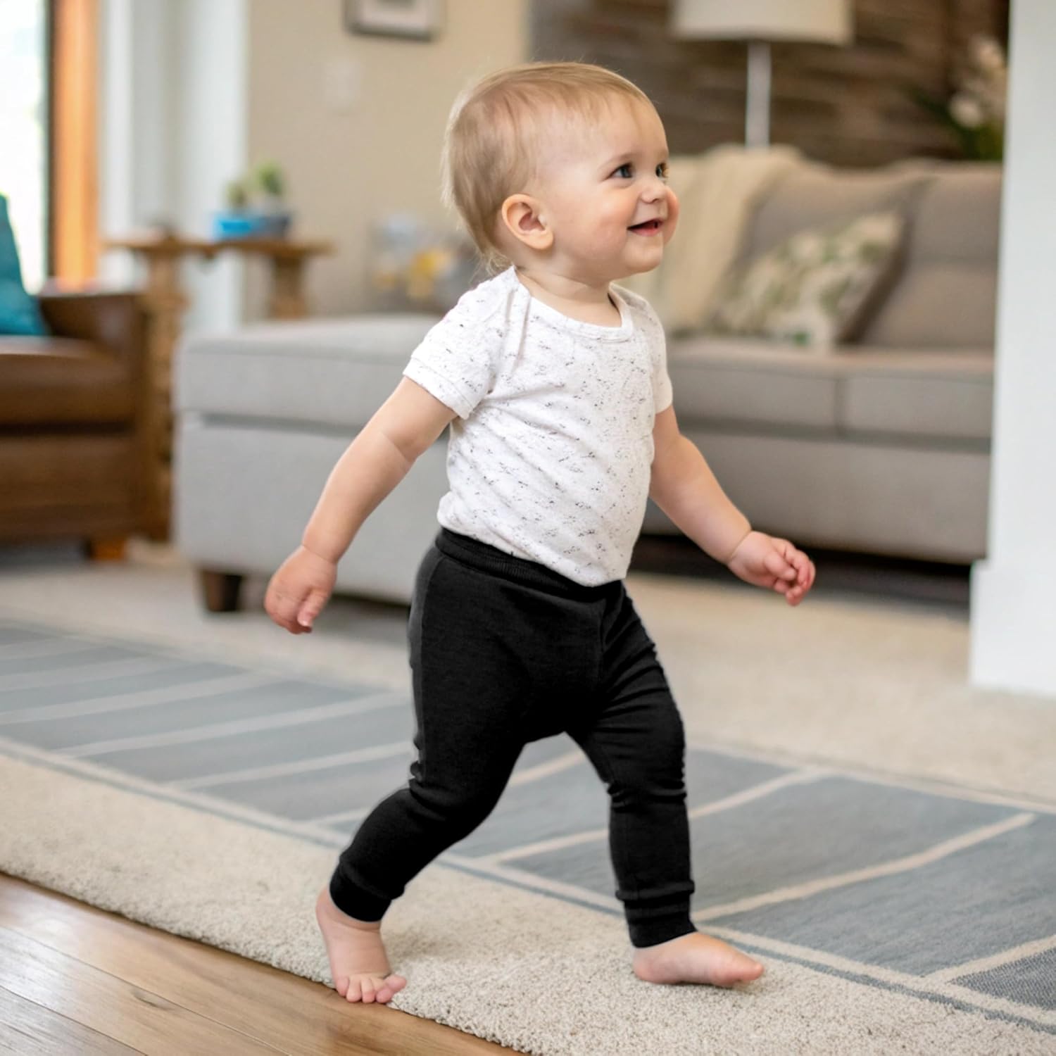 Baby Boys Cotton Pants, 3-Pack Sweatpants for 0-18 Months - Image 2