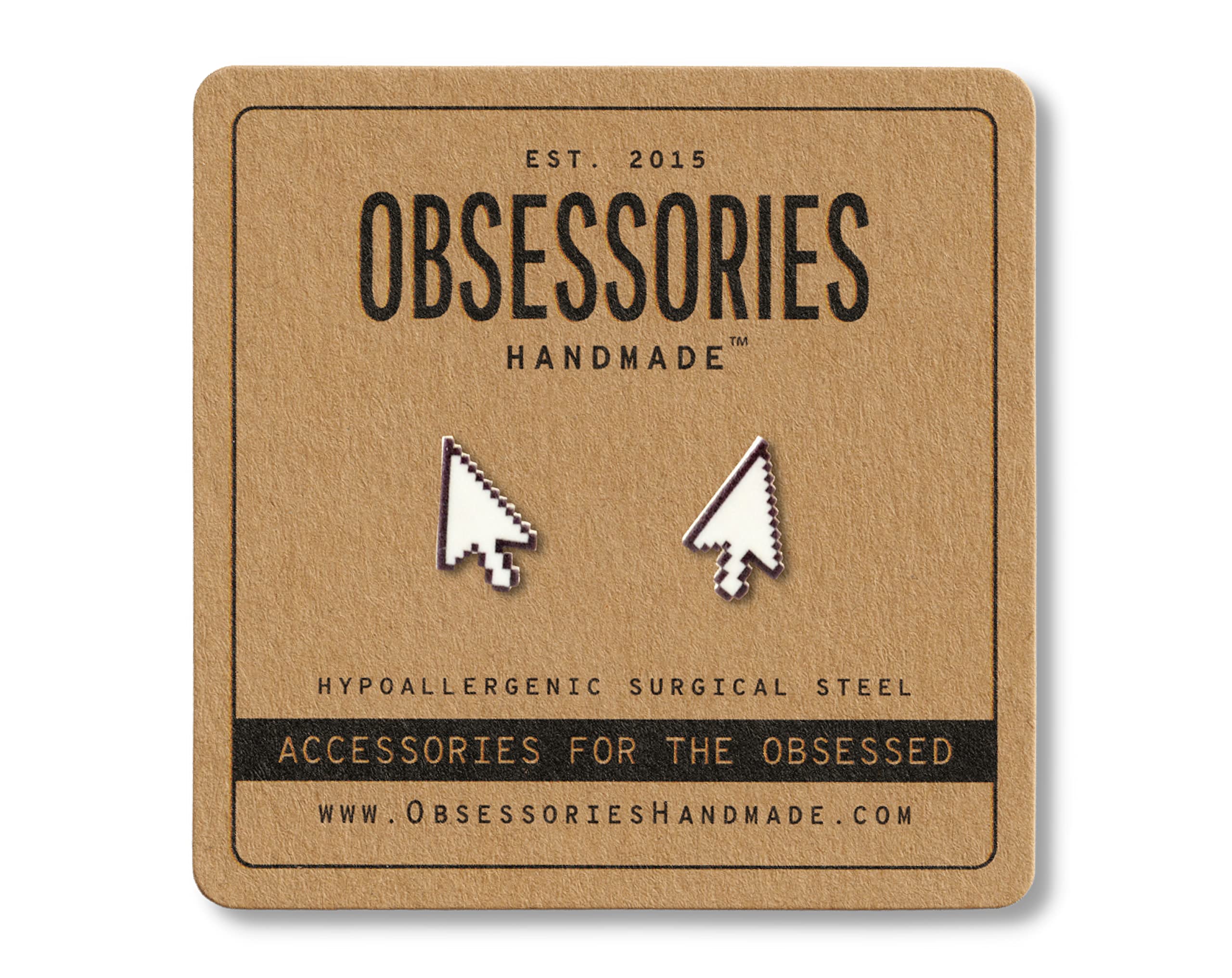 Handmade Arrow Cursor Stud Earrings