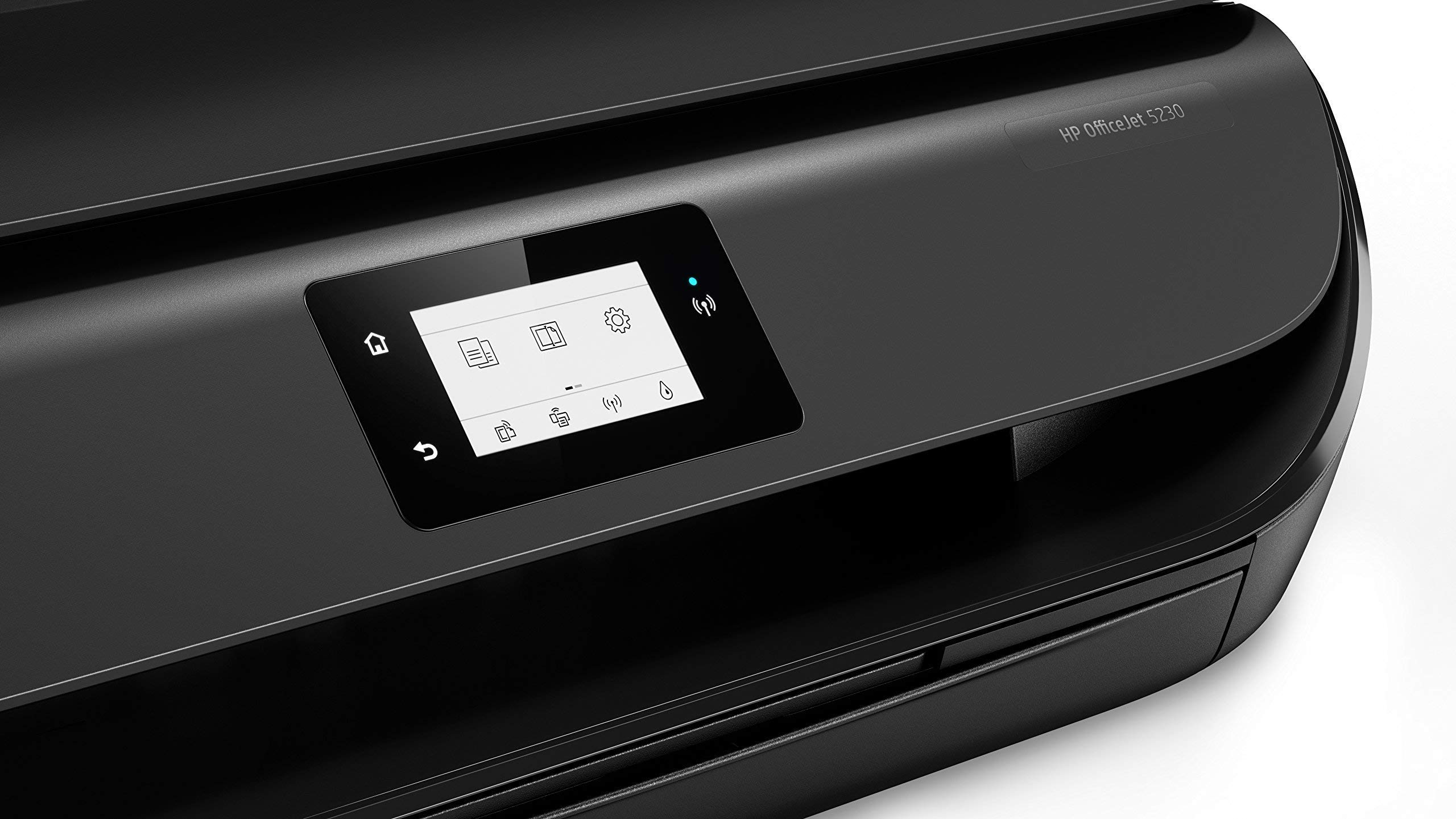 HP Officejet 5230 – Impresora multifunción inalámbrica (tinta, Wi-Fi, copiar, escanear, impresión a doble cara, 1200 x 1200 ppp, 10 ppm), color negro
