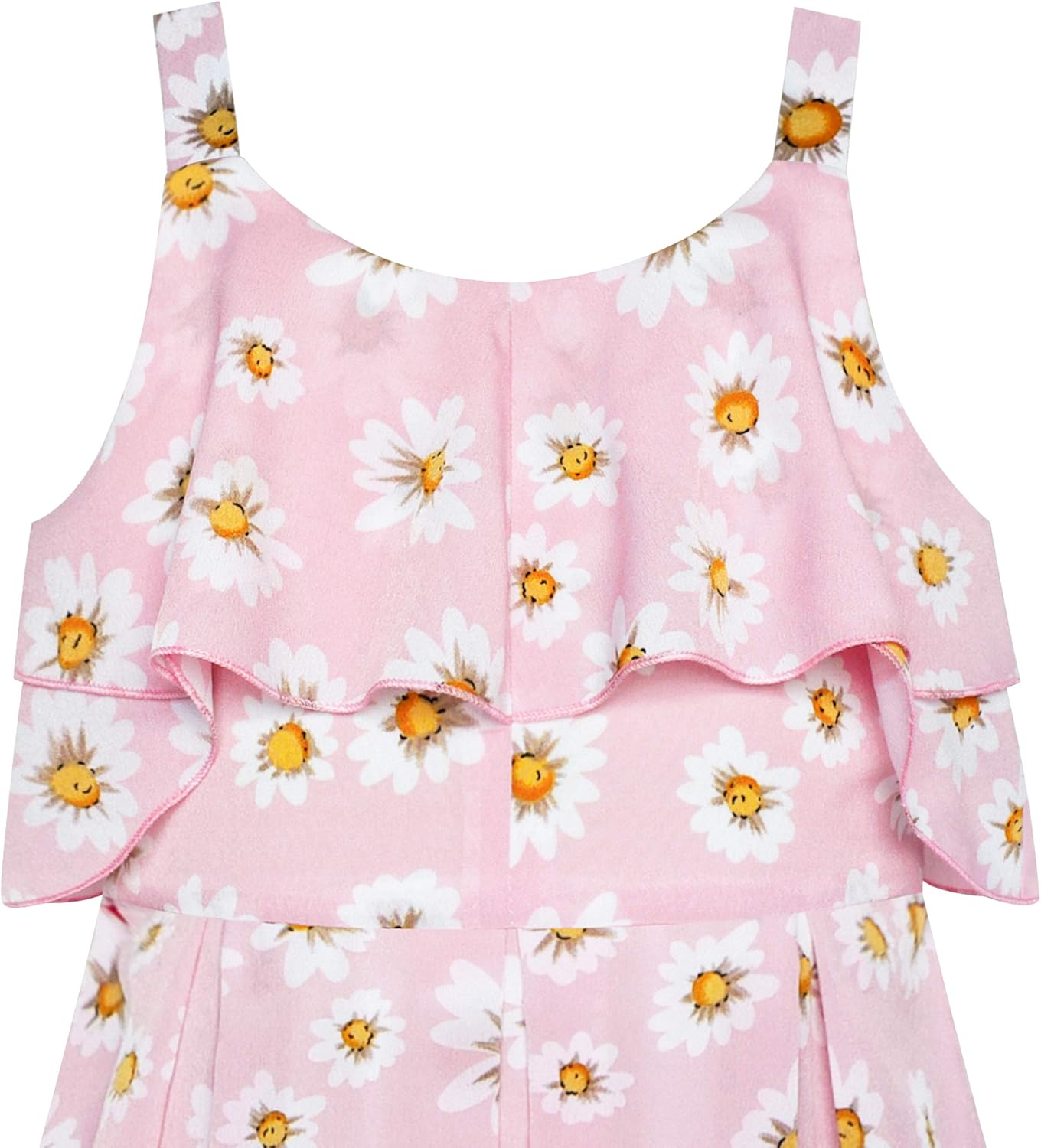 Pink Strappy Floral Dress