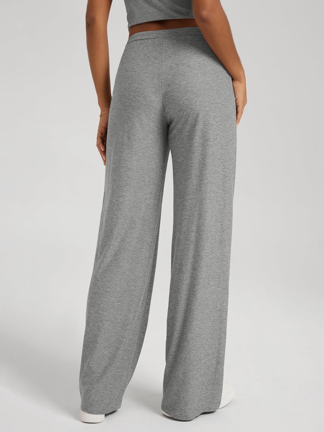 ODODOS Women's Wide Leg Pants - Ultra Soft odSTRATUM Tech Adjustable Mid-Rise Casual Pajama Lounge Pants - Image 4