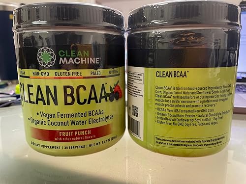 Miniatura 9 de Clean BCAA - BCAA vegano de origen natural y electrolitos de agua de coco orgánicos suplemento de aminoácidos veganos - Punch de frutas - 762oz