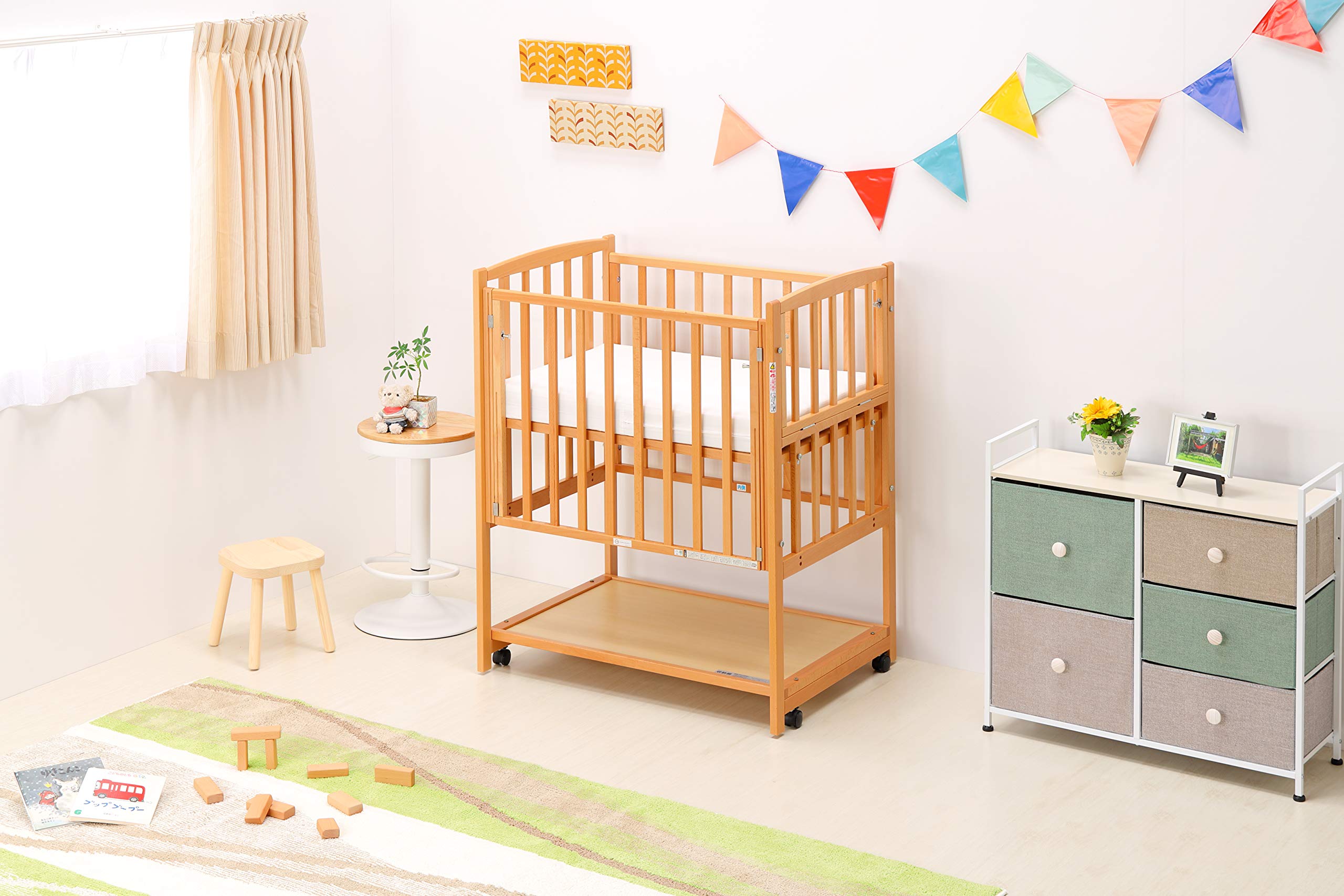 Amazon | ヤマサキ コンパクトベッド ツーオープン(ナチュラル