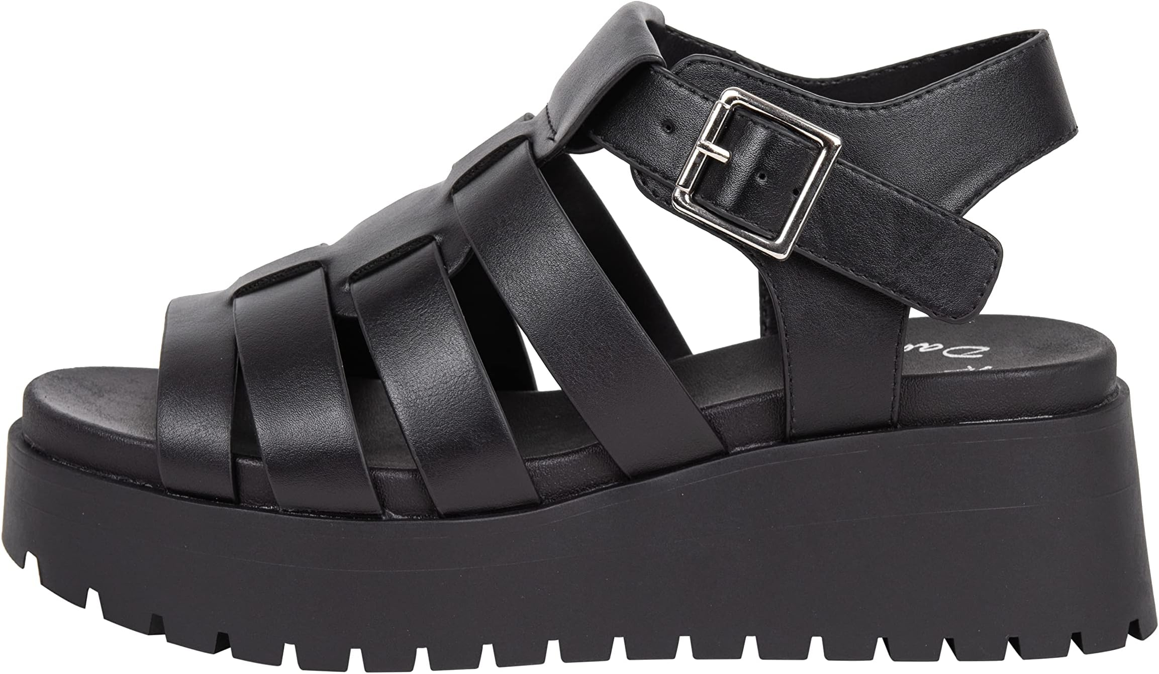 chunky heeled huarache style shoes