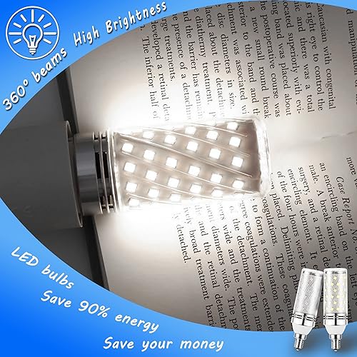 Miniatura 8 de Reflector regulable E17 tipo base intermedia R14 de 6 W (equivalente a 60 vatios), blanco cálido 2700 K, 600 lúmenes, bombilla LED E17 para