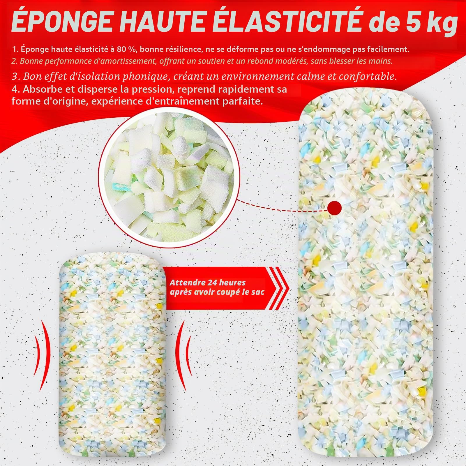 YORWHIN Sac de Frappe, Sac de Boxe Professionnel 120cm avec Gants et 5KG de Mousse Rembourrée pour Formation de MMA Muay Thai Kickboxing, avec Chaine Suspension Boxe Punching Bag