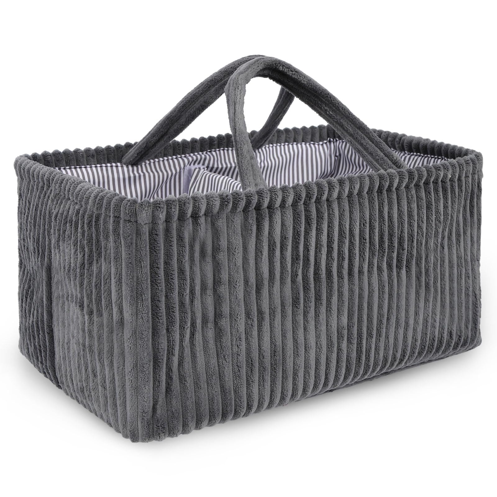 TDTOK Baby Diaper Caddy Organizer with Handle - Portable Baby Storage Basket Nursery Travel Essentials Diaper Storage Organizer