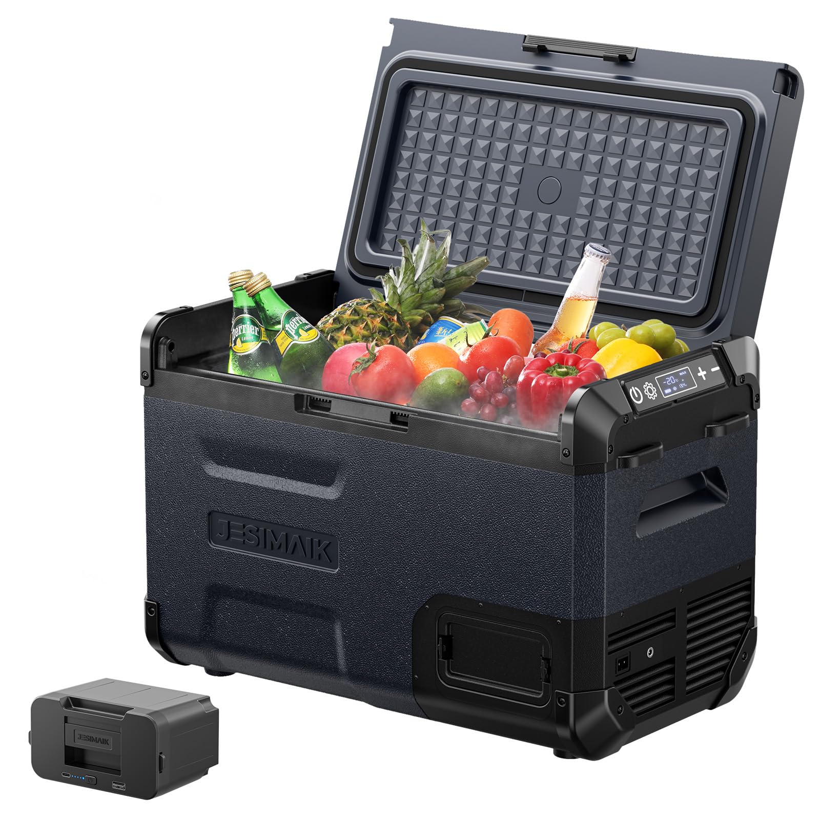 JESIMAIK 車載冷蔵庫 E28 28L バッテリー1個付き 急速冷凍 Amazon.co.jp: JESIMAIK 車載冷蔵庫 E28 28L -20℃～10℃ バッテリー1個