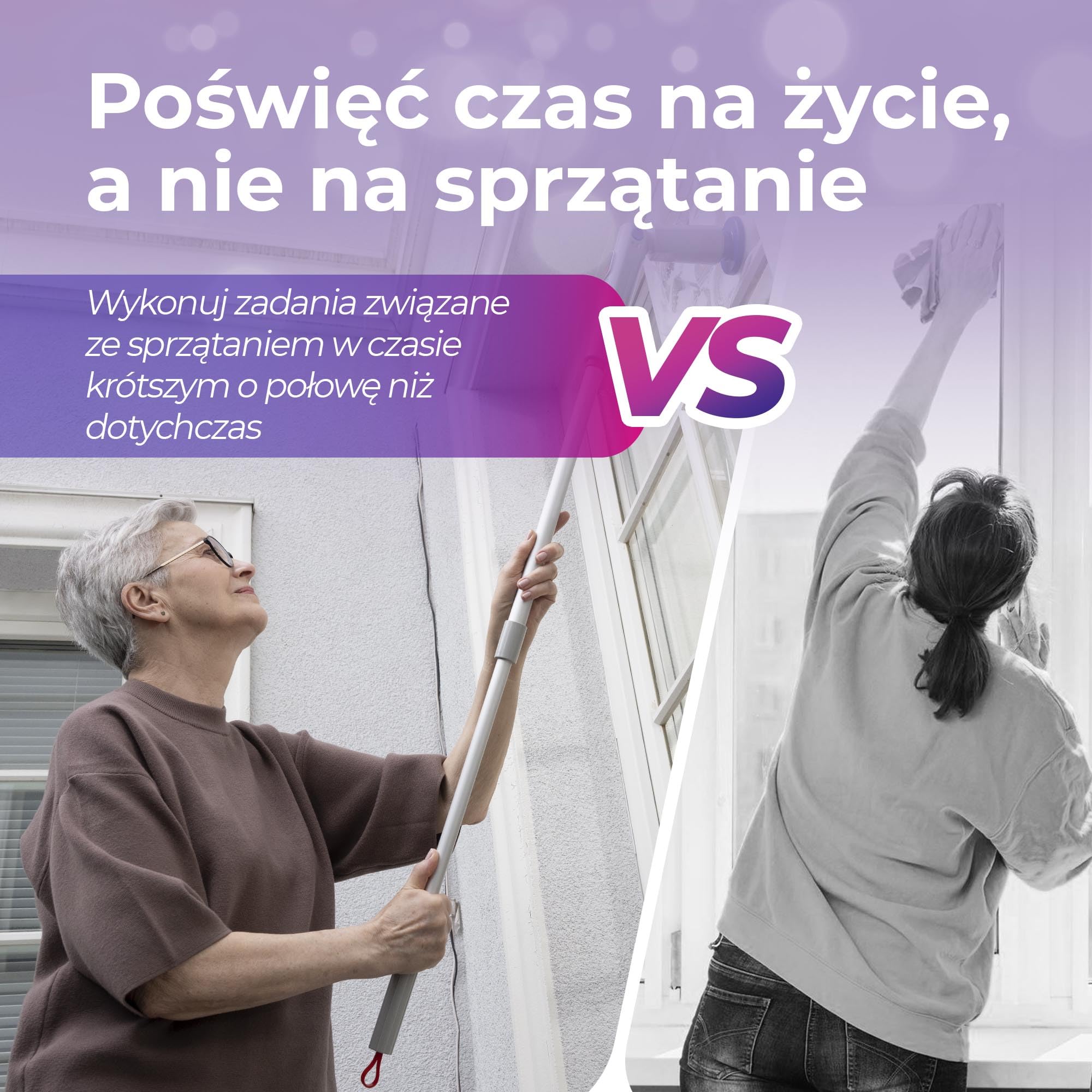 Synoshi Pro Przedłużony Uchwyt do Szczotki Elektrycznej | Regulowany 580-747 mm. Aluminium z blokadą. Do wysokich powierzchni i miejsc trudno dostępnych.