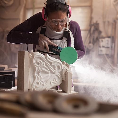 Miniatura 7 de LotFancy Discos de lijado PSA de 6 pulgadas con pestañas, 30 unidades de papel de lija de grano 400, 600, 800, 1000, 1500, 2000, papel de lija de