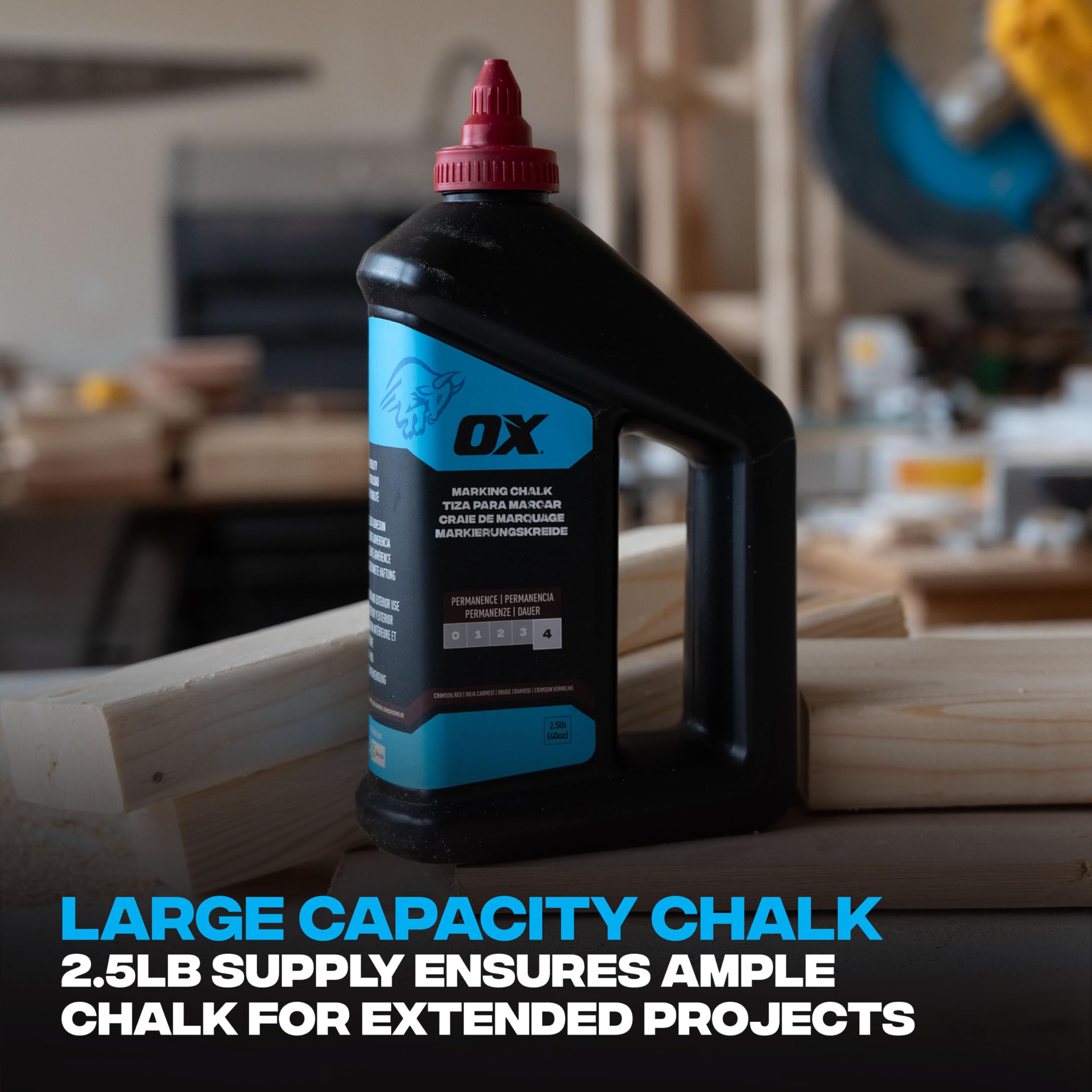 OX Chalk Line Powder Red 2.5 lbs - Permanent Chalk Refill — Amazon image 4