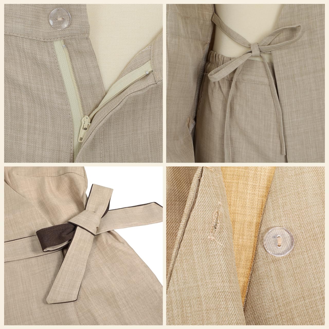minkissy Tenue Esthéticienne Professionnelle Deux Pièces Vêtements De Travail À Col V Et Manches Longues Costume Léger Et Respirant pour Salon De Beauté Institut De Beauté Femme