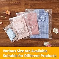 Vista 6 de 100 bolsas autoselladas de 1/16 de pulgada, bolsas de plástico transparente con aviso de asfixia, para impresiones, fotos, documentos, ropa