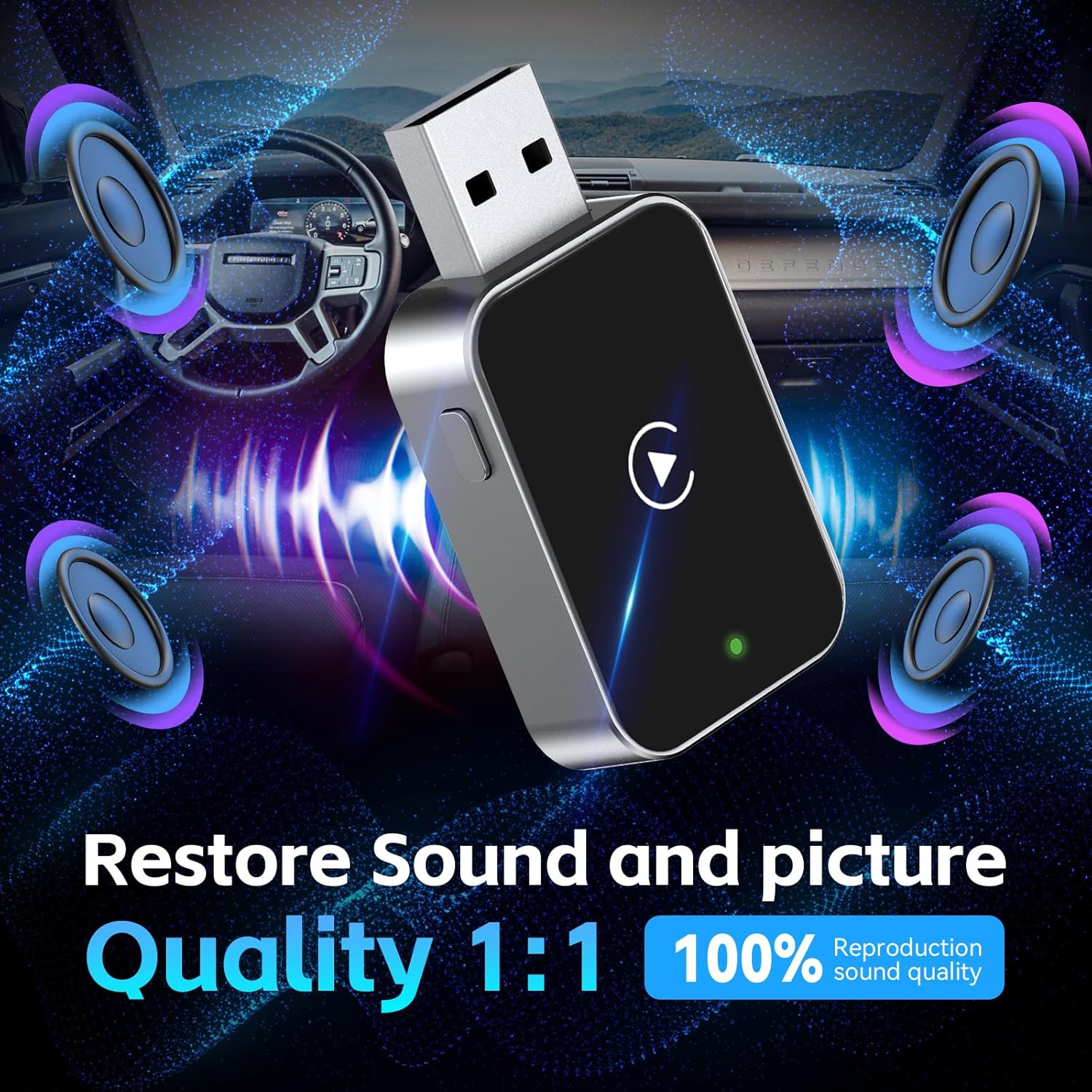 Wireless CarPlay Adapter for iPhone, Convert Wired to Wireless,Plug & Play Dongle with USB A/C,5GHz WiFi Auto-Connect for Cars with Factory Wired CarPlay,Low Latency & Stable - Image 4