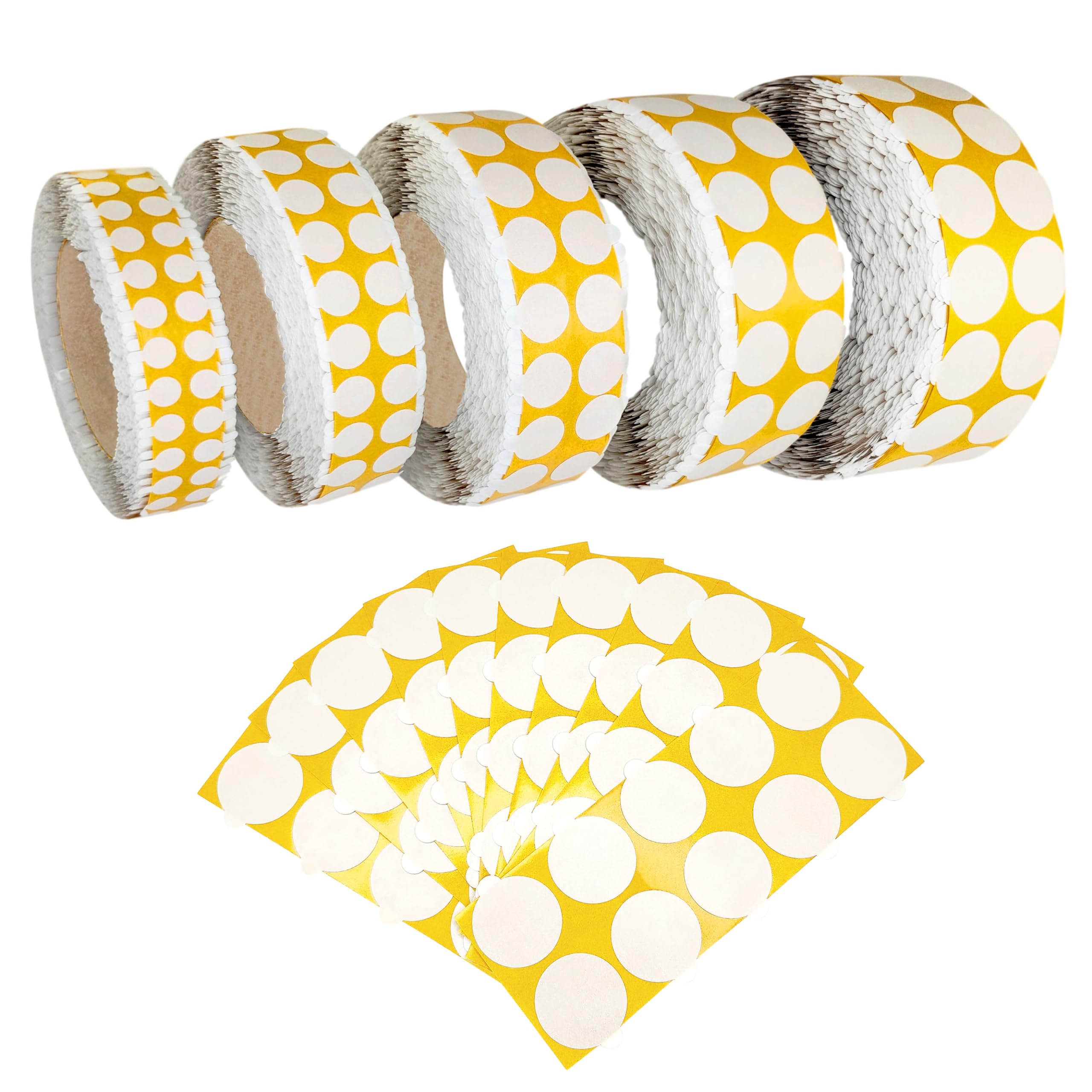 Punti biadesivi in tessuto non tessuto di carta, adesivi, universali, dimensioni e VE a scelta, per carta, cartone, legno, metallo, plastica, ecc., punti adesivi doppi per fai da te, 20 mm, 1000 pezzi