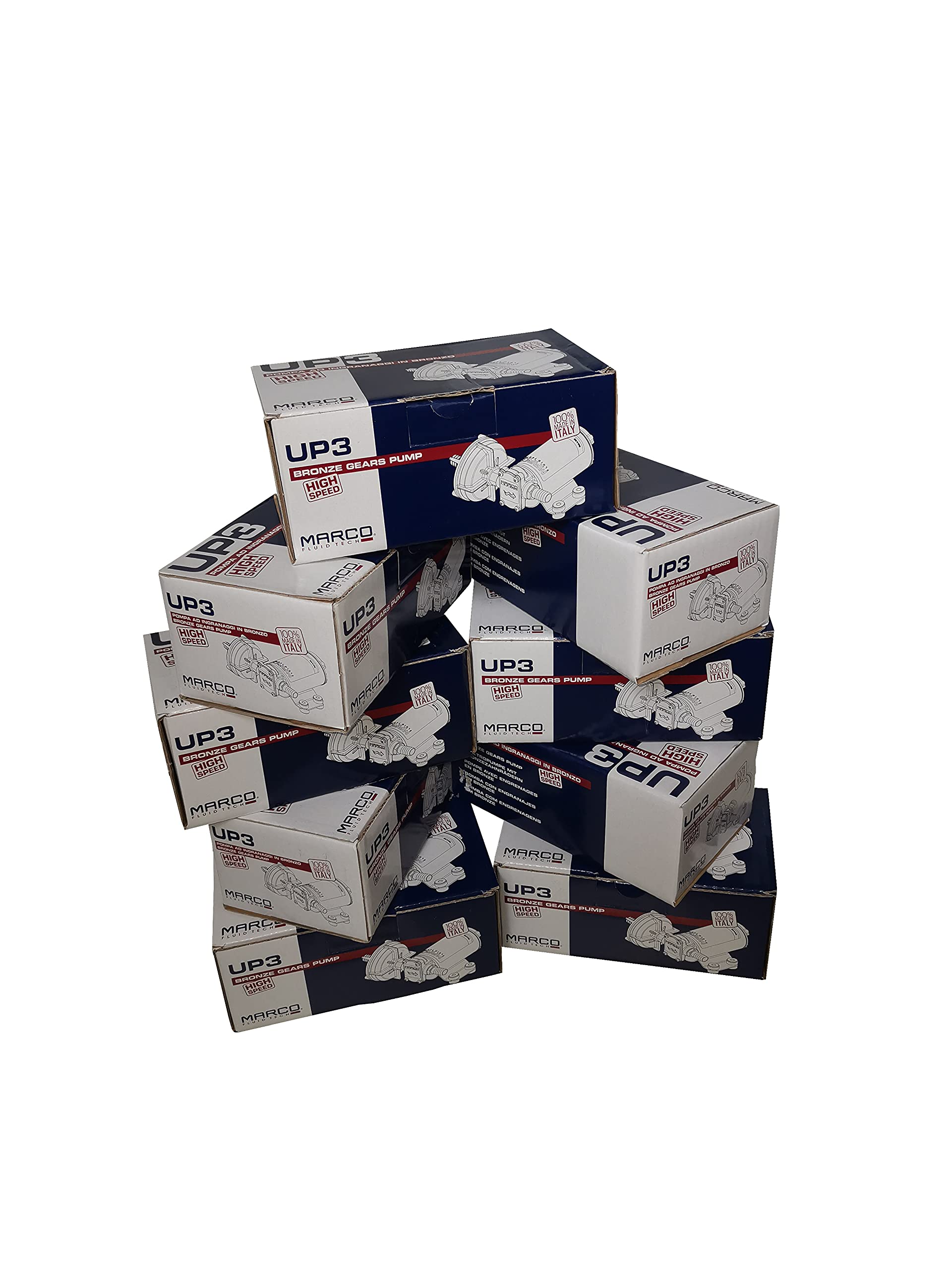 MARCO UP3 15 l/min, 2 bar, 12 V, pompa di trasferimento per barca, diesel, acqua dolce, olio combustibile, blu, industriale, bronzo, acciaio inossidabile, ottone