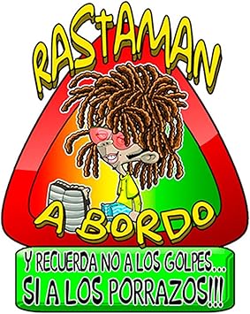Autocollant Rastaman A Bord Rasta Amazon Fr Bebe Et Puericulture